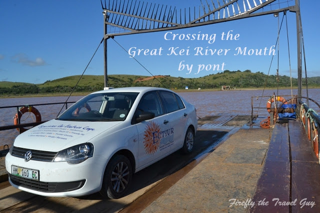 Crossing the Great Kei mouth by pont