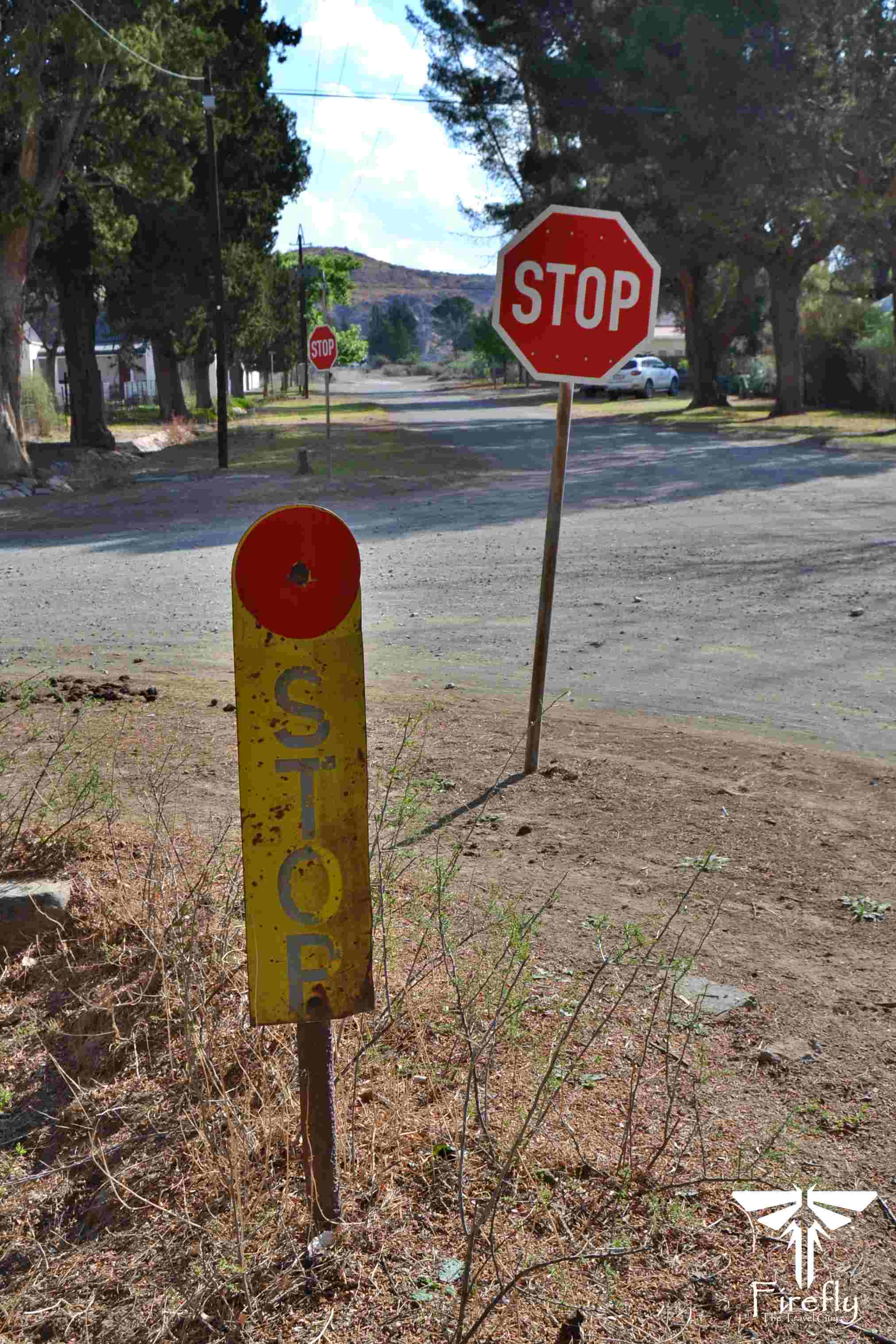 Nieu Bethesda old stop sign
