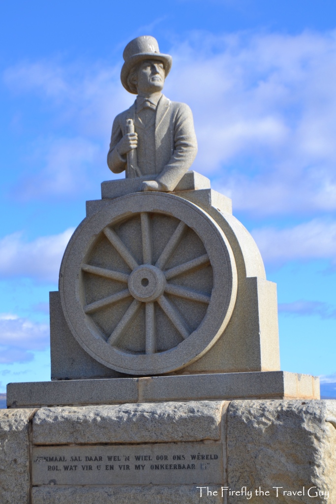 Andries Pretorius Monument outside the entrance of the Camdeboo National Park outside Graaff-Reinet