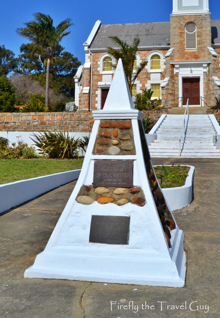 Great Trek memorial at the NG Kerk Kareedouw Dutch Reformed Church in Kareedouw in the Langkloof